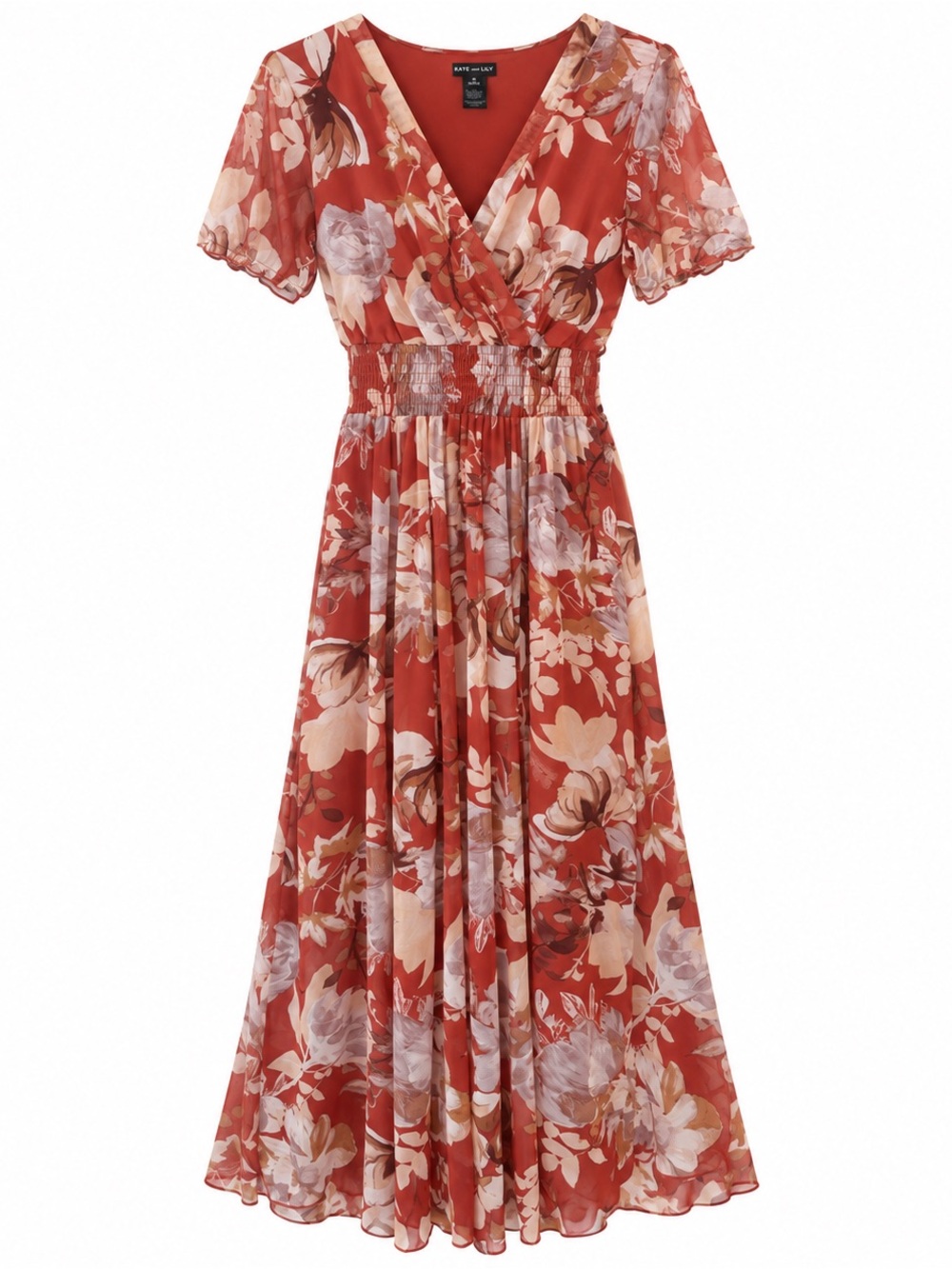 Kate & Lily Fall Floral Dress 8 Romantic Boho Cottagecore Botanical Fall Wedding - Picture 2 of 11